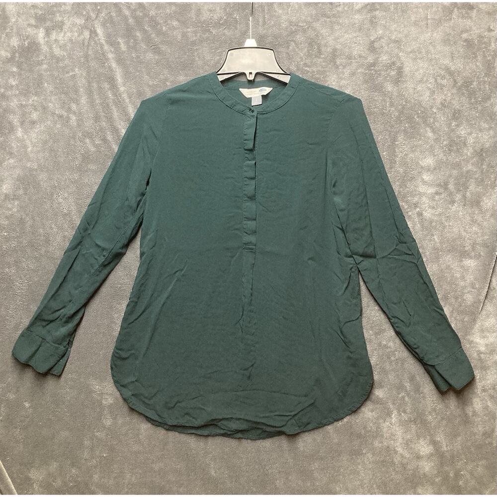 Old Navy The Tunic Shirt Womans Sz S Forest Green Minimalist Business Casual